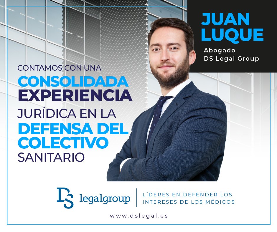 DSLegalGroup's tweet photo. Nuestro equipo de abogados está conformado por profesionales comprometidos con la defensa del médico.

👉Hoy te presentamos a Juan Luque, abogado de nuestro despacho en Madrid. https://t.co/rpi2D9u9G0
