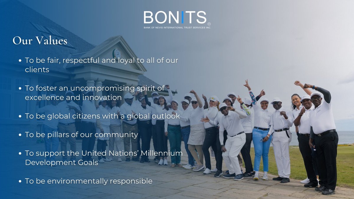 bonitsinc's tweet photo. Our six core values support our mission, are the cornerstone of our culture and inform everything we do here at #BONITS. Our strength is in our employees who are guided by these values every day, in every client interaction. Speak to our team:+1-869-469-7770 or info@bonitsinc.com https://t.co/LOoh6iP66u