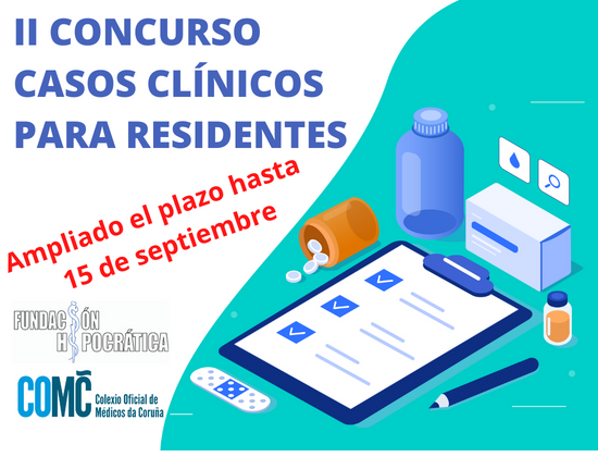 COMC_Oficial's tweet photo. Ampliamos el plazo para la inscripción al II #Concurso de casos clínicos de la Fundación Hipocrática hasta el 15 de septiembre.
 
Podréis conocer en detalle todas las bases de inscripción aquí⬇ :
 
https://t.co/D6sDQ8ypOB

#MIR #COMC #médicosCoruña https://t.co/JTBvf67cYv