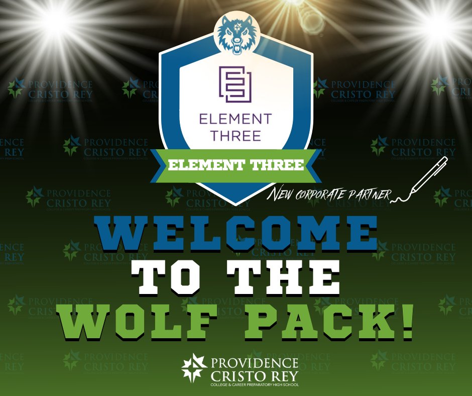 Providence Cristo Rey High School (@cristoreyindy) on Twitter photo For the 2022-2023 school year, Providence Cristo Rey is delighted to welcome over a dozen new corporate partners to our Corporate Work Study Program.
This week we want to give a shoutout to one of our new partners, <a href="/ElementThree/">Element Three</a>. We can't wait for them to join us! For the 2022-2023 school year, Providence Cristo Rey is delighted to welcome over a dozen new corporate partners to our Corporate Work Study Program.
This week we want to give a shoutout to one of our new partners, <a href="/ElementThree/">Element Three</a>. We can't wait for them to join us!
