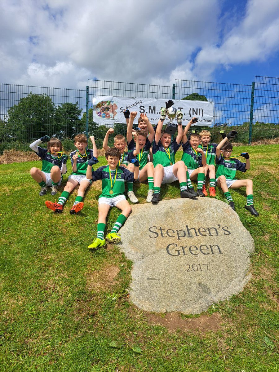 Congratulations to our school football team who won the Stephen McElroy memorial tournament today. The boys performed brilliantly on the day! 👏🏻 Thanks to <a href="/SDechomet/">St. Mary's Primary Dechomet</a> and the McElroy family for the invitation and the hospitality on a great day! <a href="/drumgath_gac/">Drumgath GAC</a>