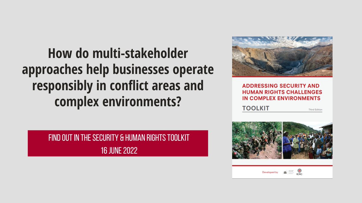 @ICRC @DCAF_business and @unige_en are pleased to launch the new edition of the Security and Human Rights Toolkit. Follow this tweet🧵to learn more about the launch: