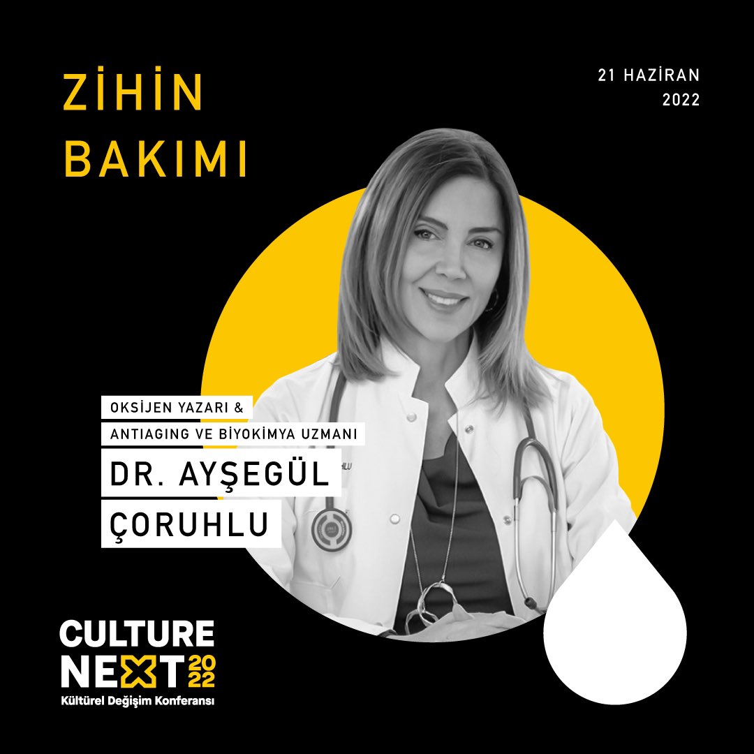 21 Haziran günü Culture NEXT 2022 Kültürel Değişim Konferansı sahnesinde; Oksijen Yazarı &amp; Antiaging ve Biyokimya Uzmanı Dr. Ayşegül Çoruhlu ve değerli konuğu Psikiyatri Uzmanı Doktor Alper Hasanoğlu “Zihin Bakımı” kavramı hakkında ufukları açan konuşmalarıyla yer alacaklar.