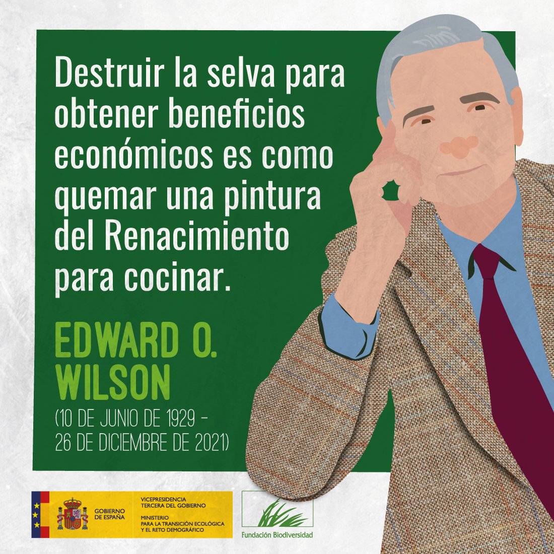 Hoy el biólogo, escritor y naturalista Edward O. Wilson hubiera cumplido 93 años 🐜

El padre de la #biodiversidad nos dejó el pasado 26 de diciembre.