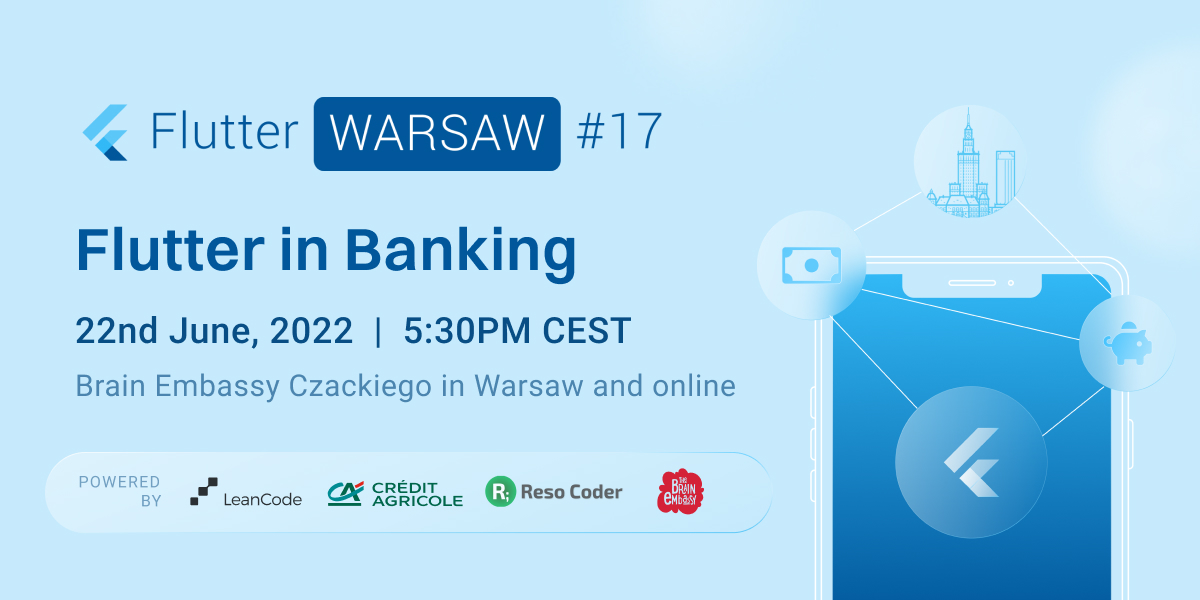 resocoder's tweet image. It's getting closer! Make sure to secure your spot at the @FlutterWarsaw meetup bit.ly/3x9ldxg which will be all about building COMPLEX Flutter apps.
The event is both in-person & online. If you can, come to Warsaw if you don't want to miss out on the drinks & pizza 😉