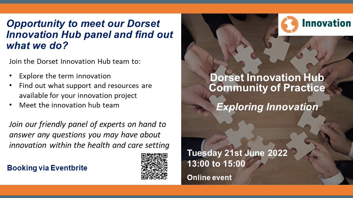 SCourtiour's tweet photo. 📢Call out to all Dorset ICS staff and partners. Meet the #DorsetInnovationHub team on the 21 June, we’ll answer your questions on how to get involved in innovative delivery, how you engage with #stakeholders and much more. Book your place 👉https://t.co/fGkUpmw6Kv @ChessellSarah https://t.co/pqommvWCQM