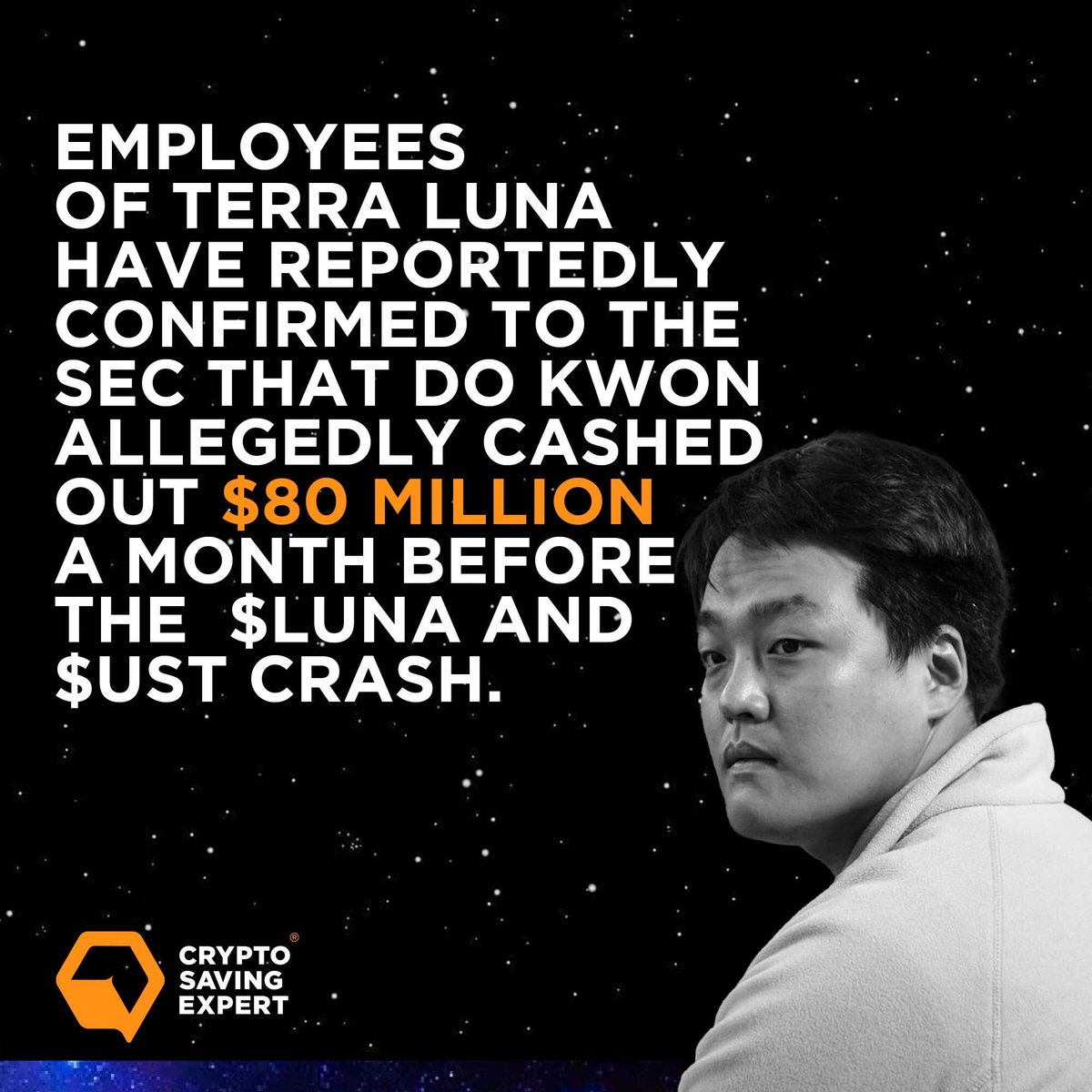 SCAM: #LUNA FOUNDER REPORTEDLY CASHED OUT $80 MILLION A MONTH BEFORE THE CRASH 😱🚨