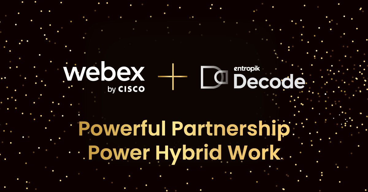 entropik_io's tweet image. Super excited to partner with @Webex and help power #HybridWork for customers worldwide!

This is a billboard sign you can see if you are driving on the 101, Bay Area. 

Sign up for Free: getdecode.io/signup 

#HumanizingExperiences #EmotionAI