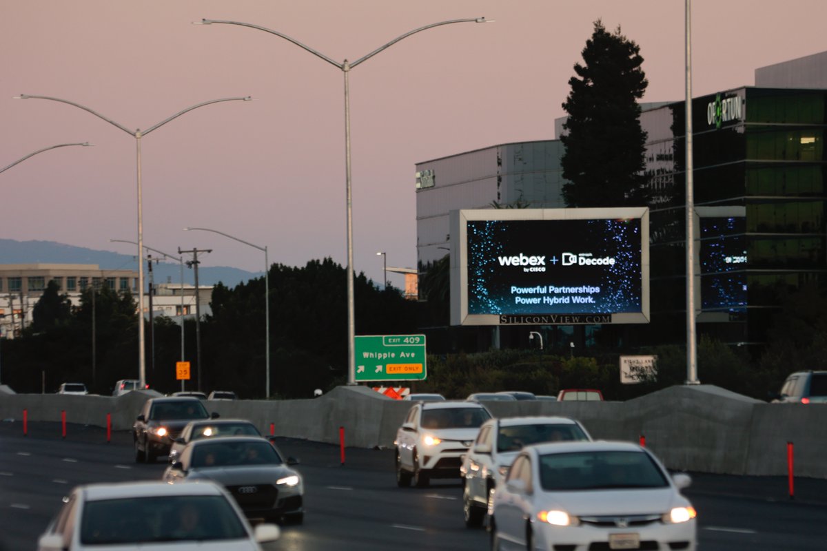entropik_io's tweet image. Super excited to partner with @Webex and help power #HybridWork for customers worldwide!

This is a billboard sign you can see if you are driving on the 101, Bay Area. 

Sign up for Free: getdecode.io/signup 

#HumanizingExperiences #EmotionAI