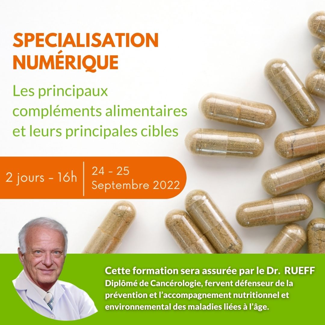 IFSH_Formations's tweet image. 📣L’IFSH lance une formation numérique exceptionnelle sur Les principaux compléments alimentaires et leurs principales cibles. Cette formation sera assurée par le Dr. Dominique RUEFF le 24/ 25 septembre

👉  Pour plus de renseignement:
☎️. 04 93 07 07 24 
✉️  secretariat@ifsh.com