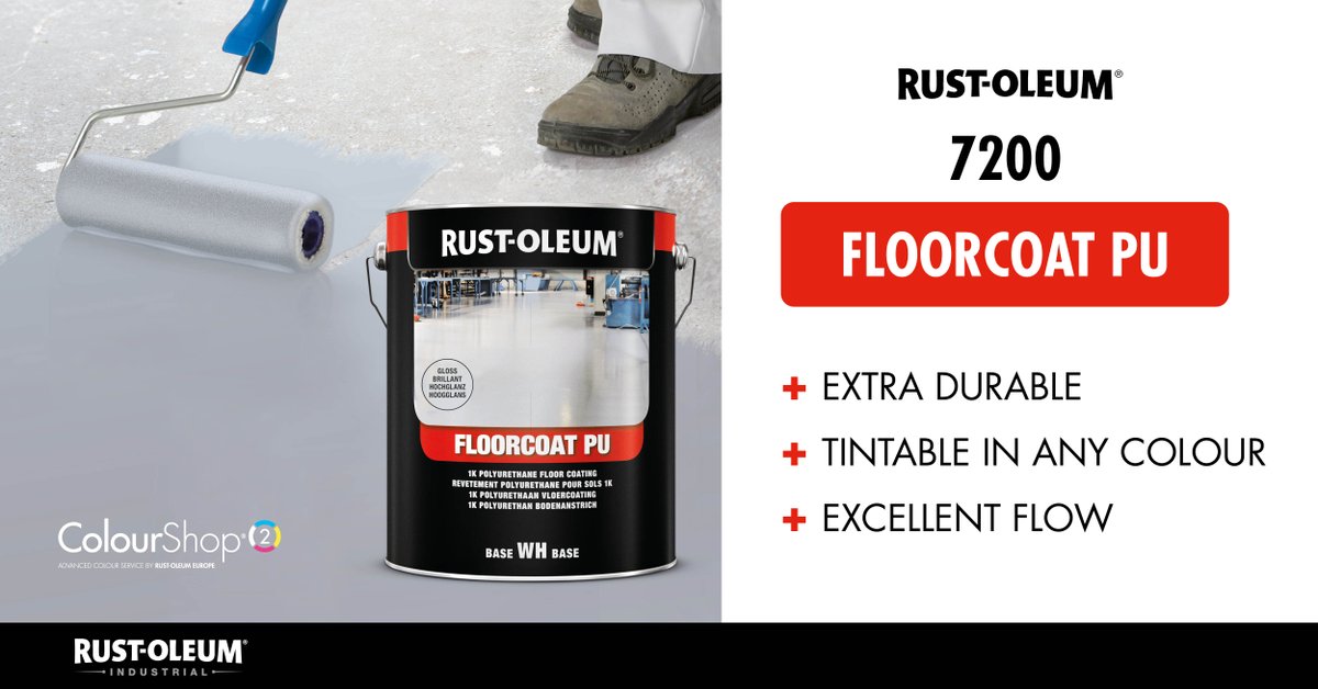 Protect and renew floors with the 1 pack Rust-Oleum 7200 Floorcoat PU. This floor coating is easy to apply and available in any colour in satin or gloss finish. For new or painted concrete floors, wooden floors and masonry.

bit.ly/3xMCLRn