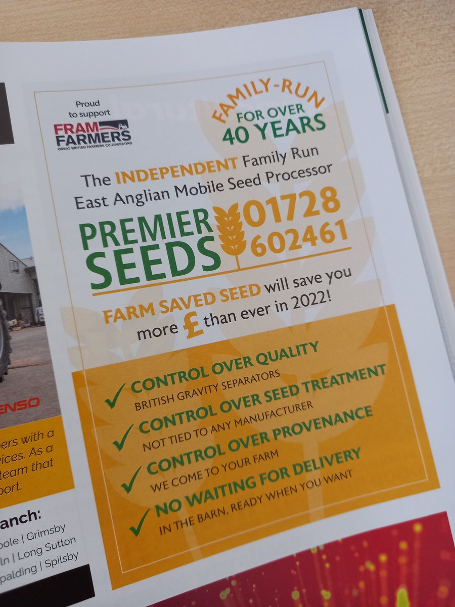 farmsavedseed's tweet photo. Here we are again! In the June edition of @AngliaFarmer - proud to support @FramFarmers and its membership (Page 35 if you missed us) #supportindependent #gravityseparate #ukagriculture #farmsavedseed @GravitySeparate https://t.co/iaoK7ZxV52