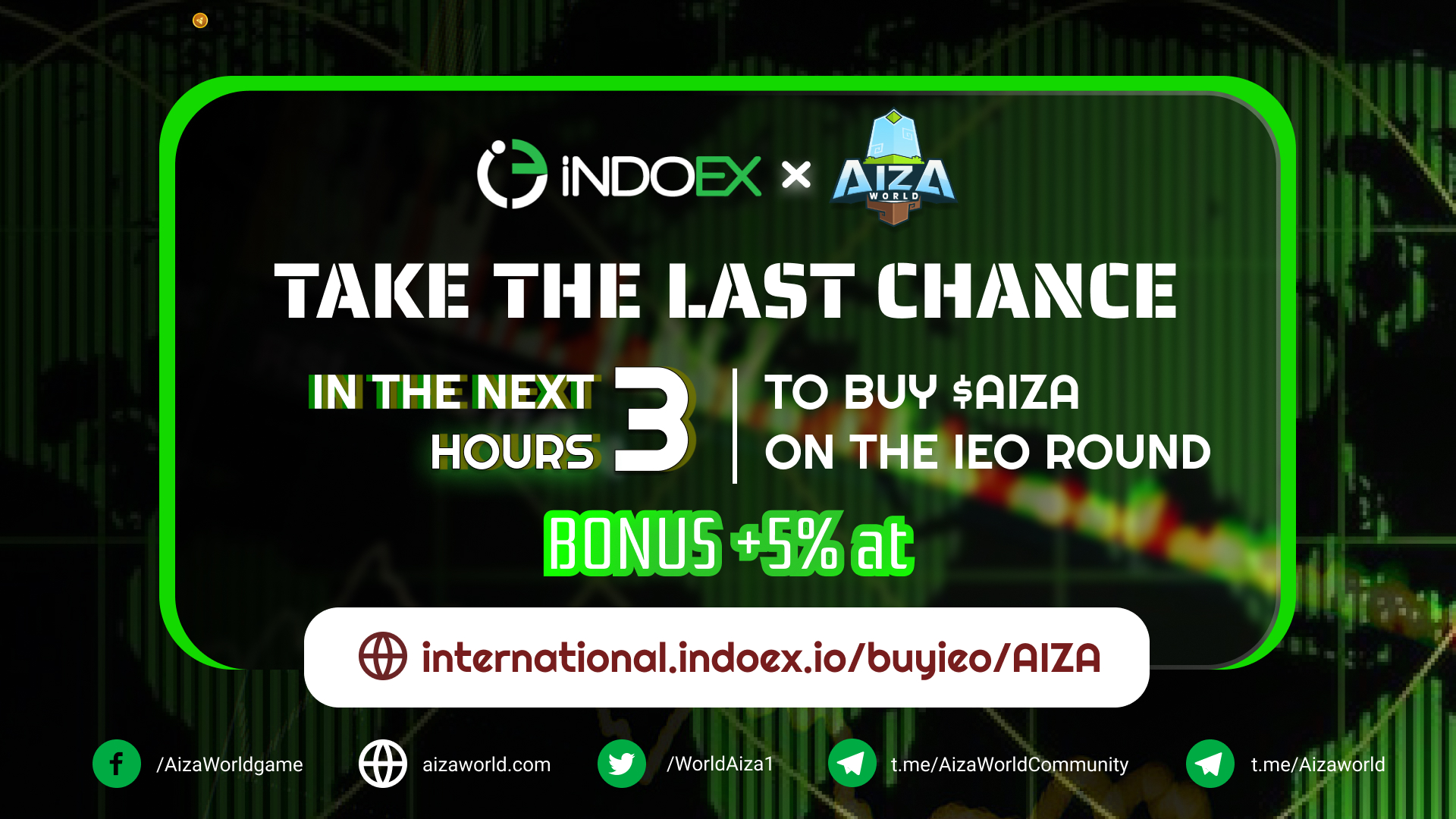 Aiza World on Twitter "‼️In the next 03 hours, the IEO round in 