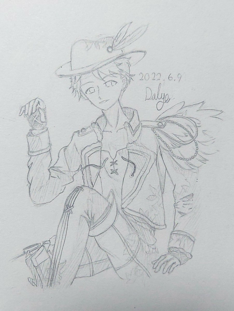 어제 시험 공부하다가 심심해서 조금 끄적거렸습니다~!
 게임 일러스트 보고 그렸어요:>