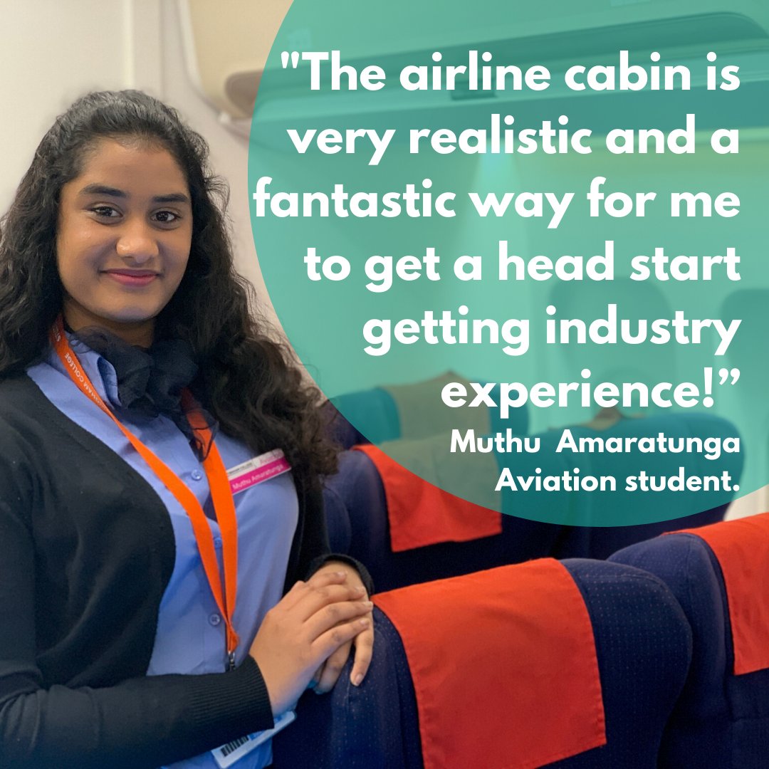 We recently installed a replica airline cabin at our City Hub to help our travel, tourism &amp; aviation students practice real-life scenarios that will help with their future training. Aviation Student Muthu told us how the cabin is helping her! ✈️ nottm.co/aviation