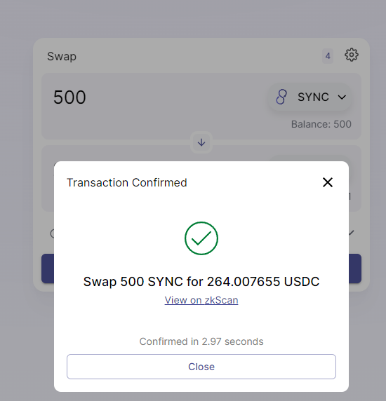 Samara1Chang's tweet photo. GREAT #L222 #zkSync #Layer2 #ZKRollup #testnet #Ethereum #DeFi https://t.co/nnJOFpNMzs