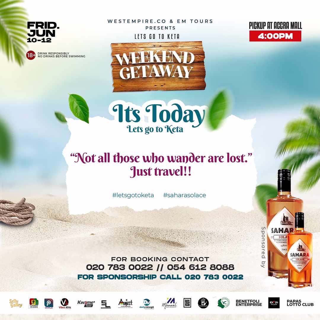 EtornamOms's tweet photo. The longe awaiting Trip to Keta start Today. The Bus is setting off at 4:00pm at @accramallltd with @weliveafrica_tv @sellygalley @vickyzugah @mr_moodseasons @dj_sedem @djblackboigh #LetsGoToKeta #OmsPromo #VoltaToTheWorld #TourKeta #visitvolta #experienceGhana #beyondthereturn https://t.co/zIkTNOeVdd