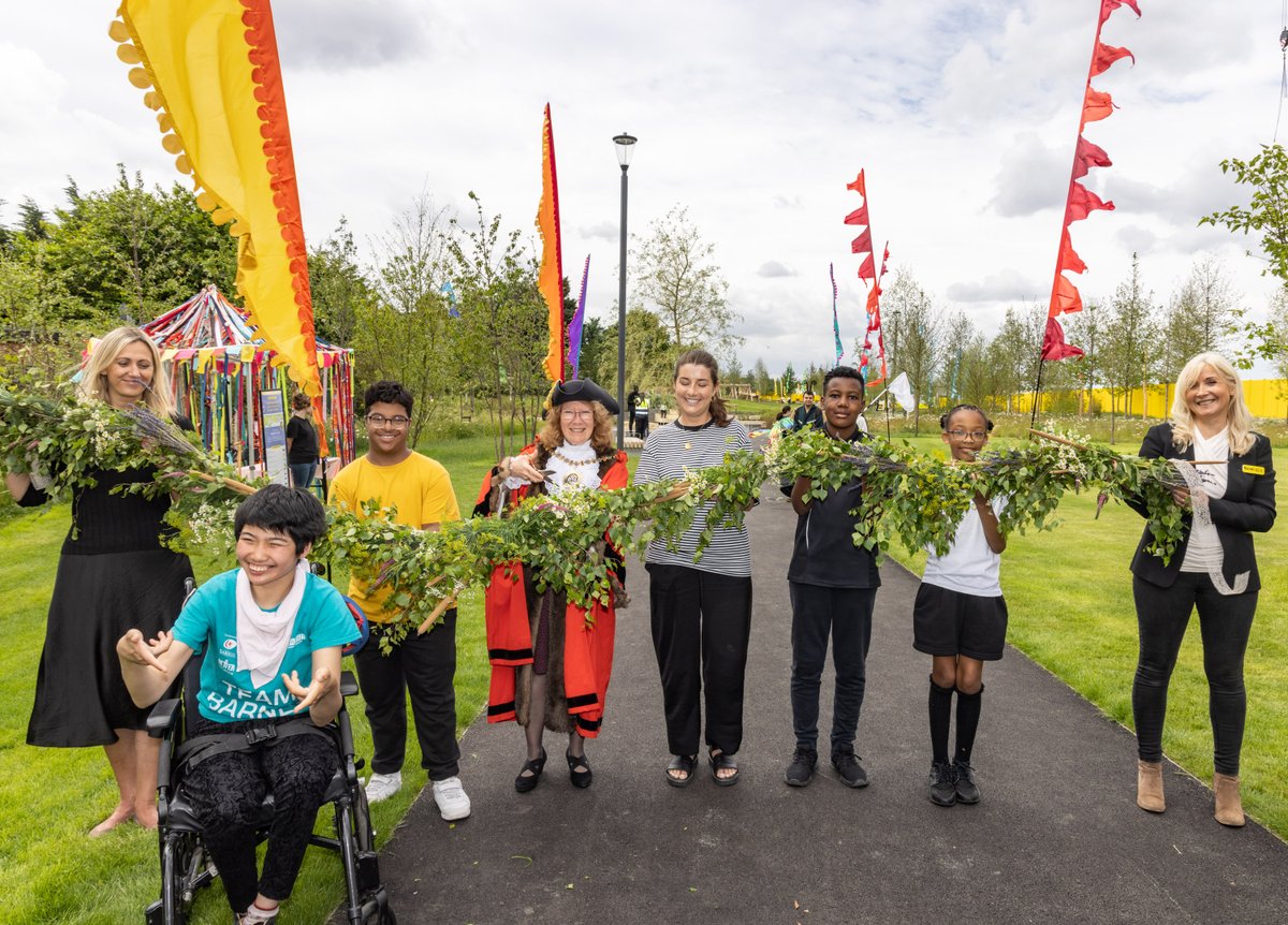 We've officially opened the 1st permanent park <a href="/brentcrosstown/">Brent Cross Town</a>, the wonderful 4.5-acre Claremont Park. Taking inspiration from the natural world, the park includes a new lake, a new nature &amp; water-based play area &amp; 300+ trees. Hope to see you there soon! bit.ly/3NDDEks