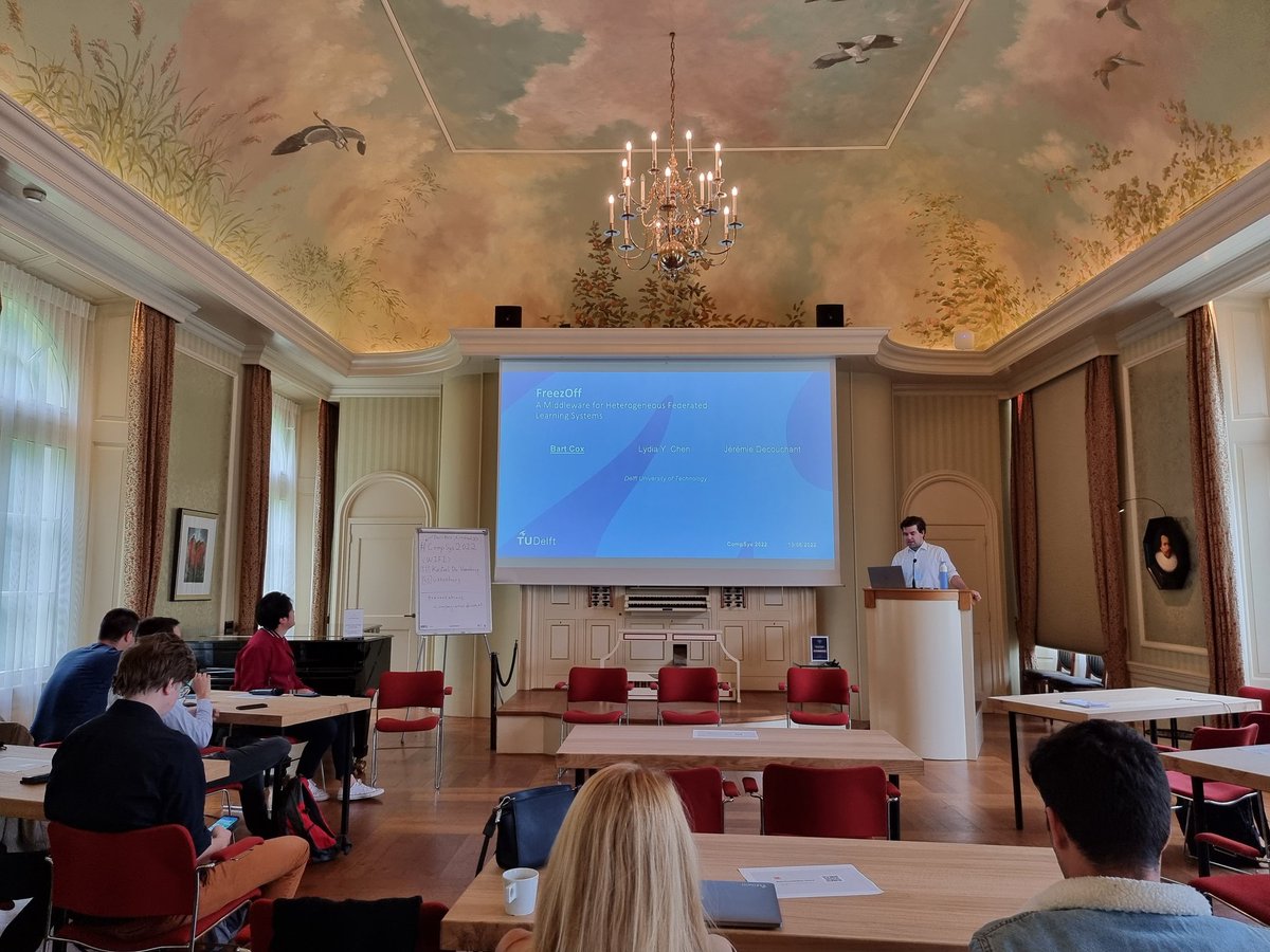Interested doing more/better with privacy-sensitive, heterogeneous data, in real-world computing environments? Bart Cox, Lydia Chen, and Jérémie Decouchant on "FreezOff: A Middleware for Heterogeneous Federated Learning Systems" #CompSys2022