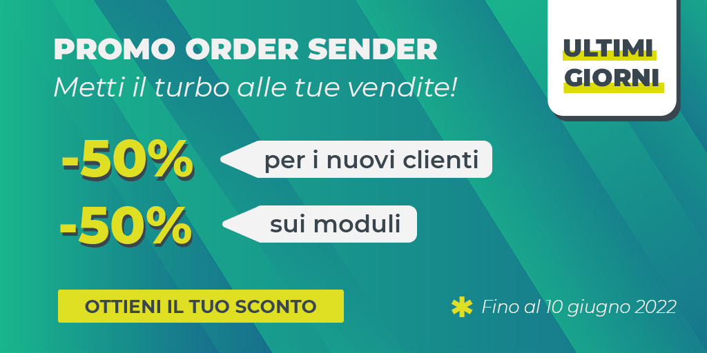 Cosmobile's tweet photo. 🔔 ULTIMA CHIAMATA per la PROMOZIONE 50% di #ordersender
Se non l'hai ancora fatto approfittane subito!
La promo scade OGGI!
👉 https://t.co/BBJrj7ne5c
#appraccoltaordini #agentidicommercio #appperagenti #softwareagenti https://t.co/RLp9OO8nh9