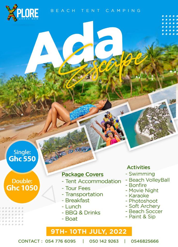XploreGhanaNow's tweet photo. And we're back! again. 

Join us from 9th - 10th July 2020 from this amazing experience.

#AdaEscape
#XploreGhanaNow https://t.co/0j0vW3925Z