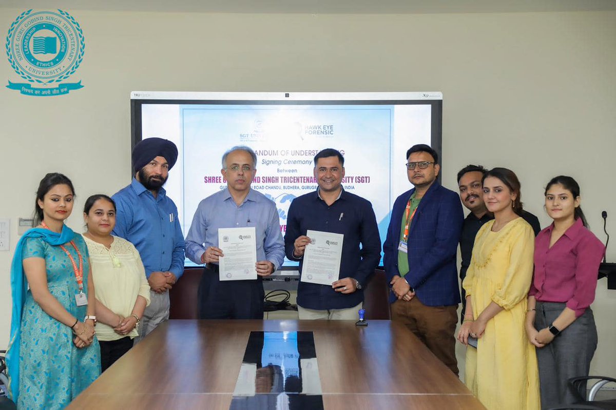 ForensicHawk's tweet image. Another achievement

Happy to share the moments of signing an MoU between @ForensicHawk  and Faculty of Science @SGTUniversity , Gurugram, Haryana. 
#digitalforensiclab #forensicinternship #computerforensics #forensic #ForensicScienceLaboratory #forensictraining #mobileforensics