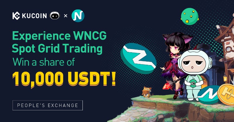 kucoincom's tweet photo. Experience $WNCG @NineChronicles Spot Grid Trading: Win a share of 10,000 $USDT!