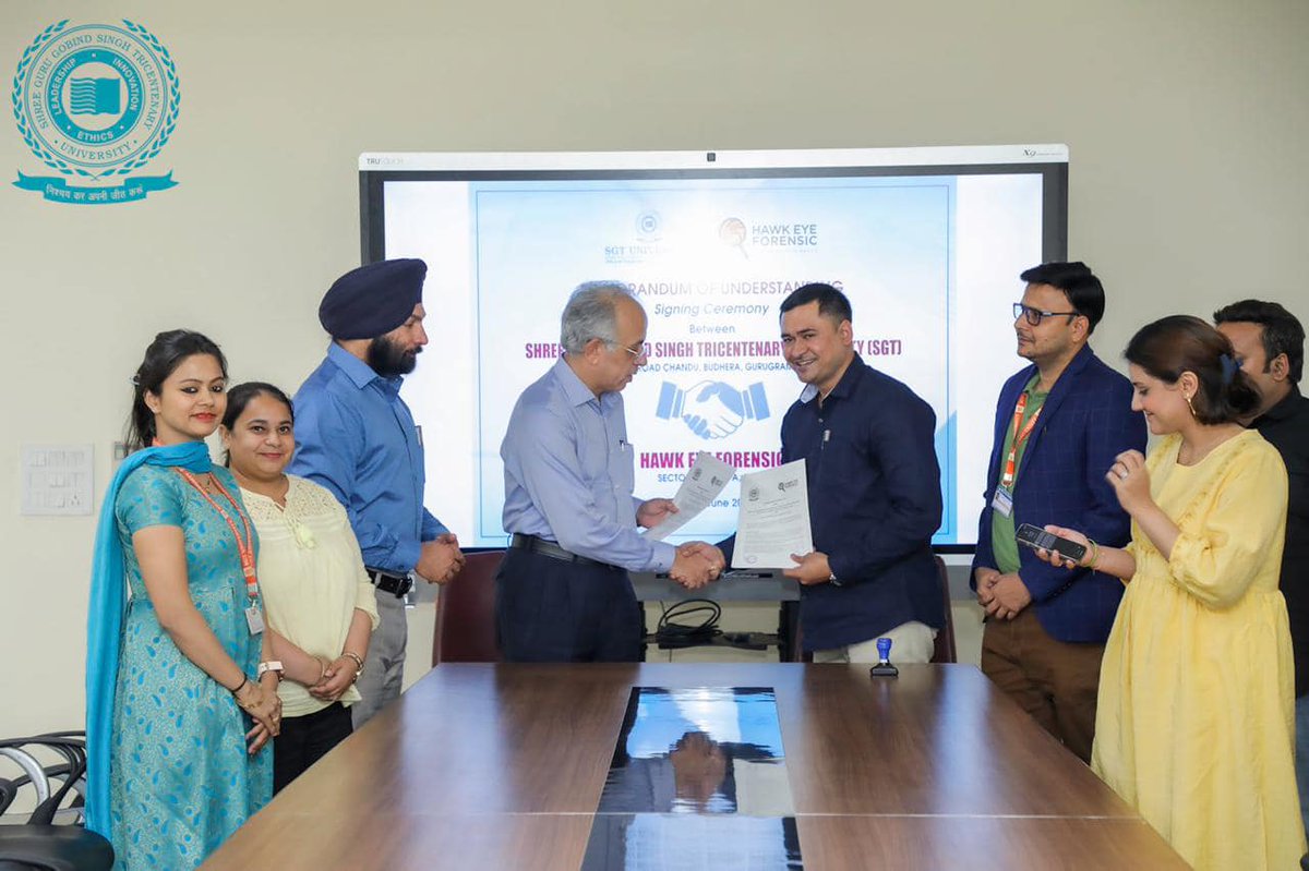 ForensicHawk's tweet image. Another achievement

Happy to share the moments of signing an MoU between @ForensicHawk  and Faculty of Science @SGTUniversity , Gurugram, Haryana. 
#digitalforensiclab #forensicinternship #computerforensics #forensic #ForensicScienceLaboratory #forensictraining #mobileforensics