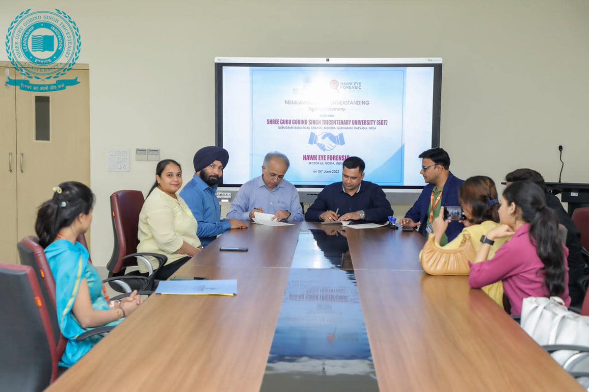 ForensicHawk's tweet image. Another achievement

Happy to share the moments of signing an MoU between @ForensicHawk  and Faculty of Science @SGTUniversity , Gurugram, Haryana. 
#digitalforensiclab #forensicinternship #computerforensics #forensic #ForensicScienceLaboratory #forensictraining #mobileforensics