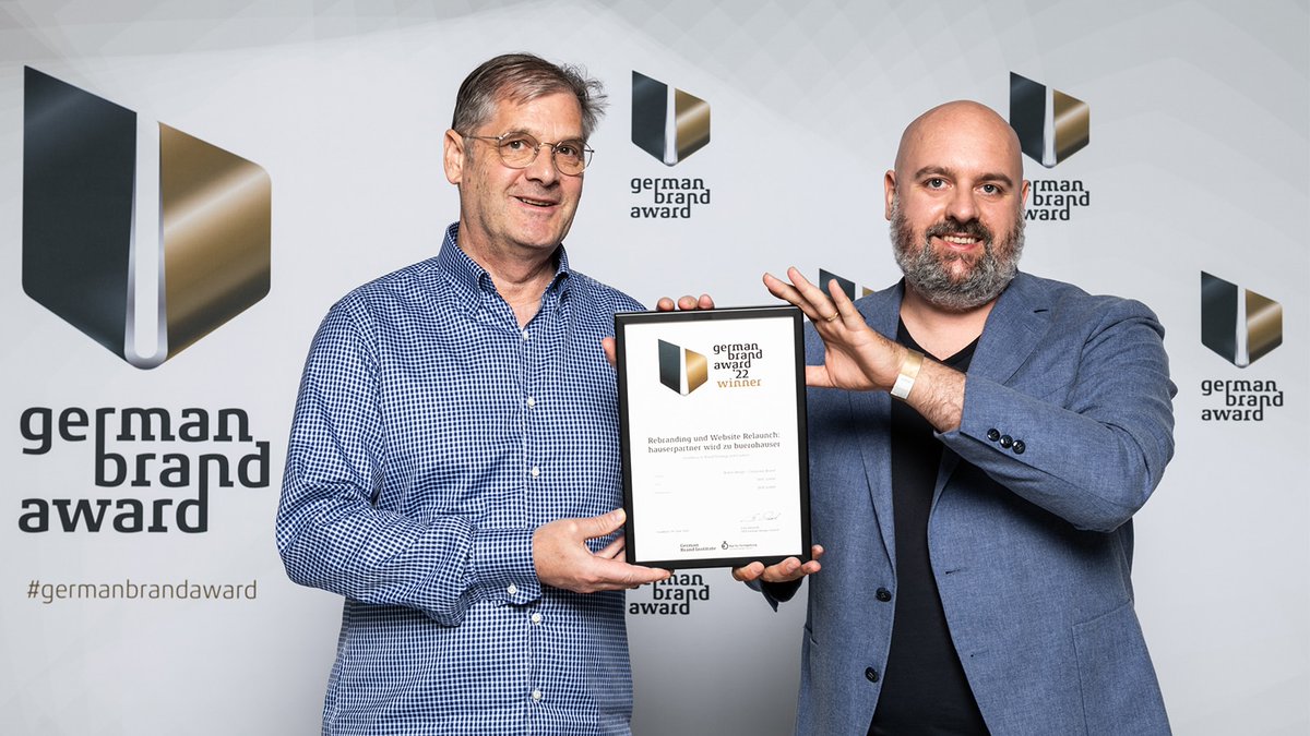 Mit dem #Rebranding von @buerohauser haben wir eine Architekturmarke für das 21. Jahrhundert geschaffen – und wurden dafür nun mit dem #GermanBrandAward ausgezeichnet. Wir freuen uns sehr! Mehr zum Projekt: shift.agency/projekte/buero…