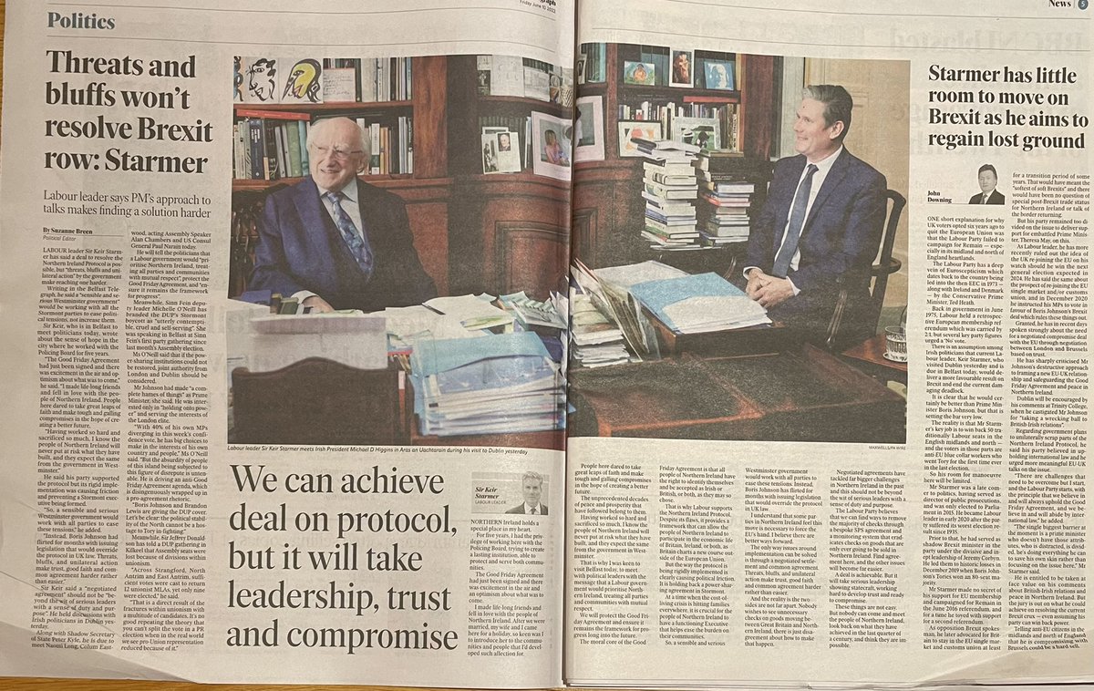 peterkyle's tweet photo. I agree with the Belfast Telegraph👇

‘There is an assumption among
Irish politicians that @Keir_Starmer…would deliver a more favourable result on Brexit and end the current damaging deadlock.

It is clear that he would cer-
tainly be better than Prime Min-
ister Boris Johnson’ https://t.co/dmWLu1MZRk