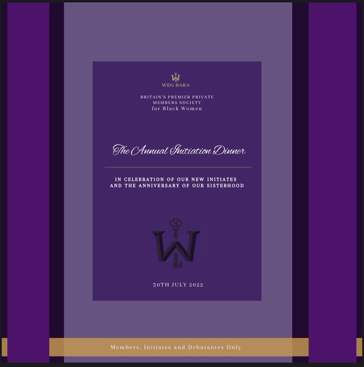 WegBara's tweet photo. Looking forward to the Second Initiation Dinner 💜 https://t.co/iufHpGs0MH