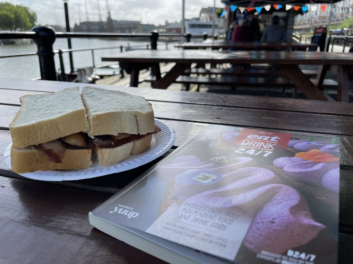 The 2022 edition of EatDrink24/7 is being delivered today across Bristol. It’s a celebration of our city &amp; I hope the recommendations from panellists will introduce you to many new places from shops to restaurants to street food. To mark publication day, I’m having a bacon sarnie