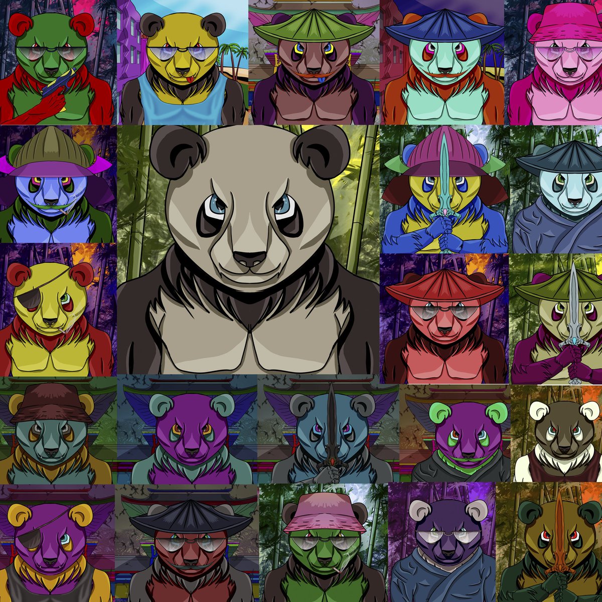 Hi friends) I made a collage yesterday of the work done with pandas, it looks very cool) I don't believe I drew them 🙈🐼
🤣
26/100🐼
0.05 ETH
opensea.io/collection/her…
#newdrop #newart #NFTCommunity #nftpanda #panda