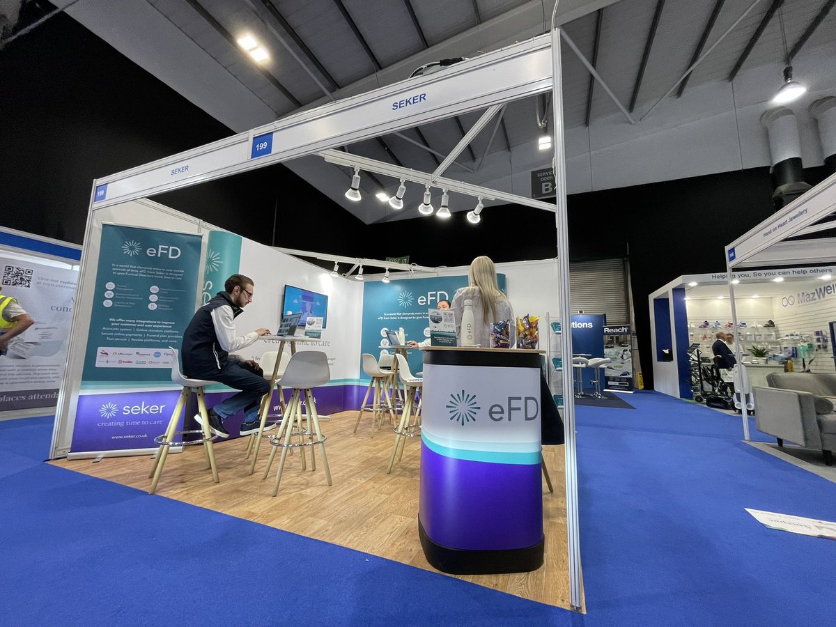 Another day, another event! Today with <a href="/SekerTech/">SekerTech</a> at <a href="/Funeral_Exhibit/">National Funeral Exhibition 2024</a> #NFE2022 in #Stoneleigh demonstrating how technology can #createtimetocare for #FuneralDirectors. Pop along and see us on Stand 199.