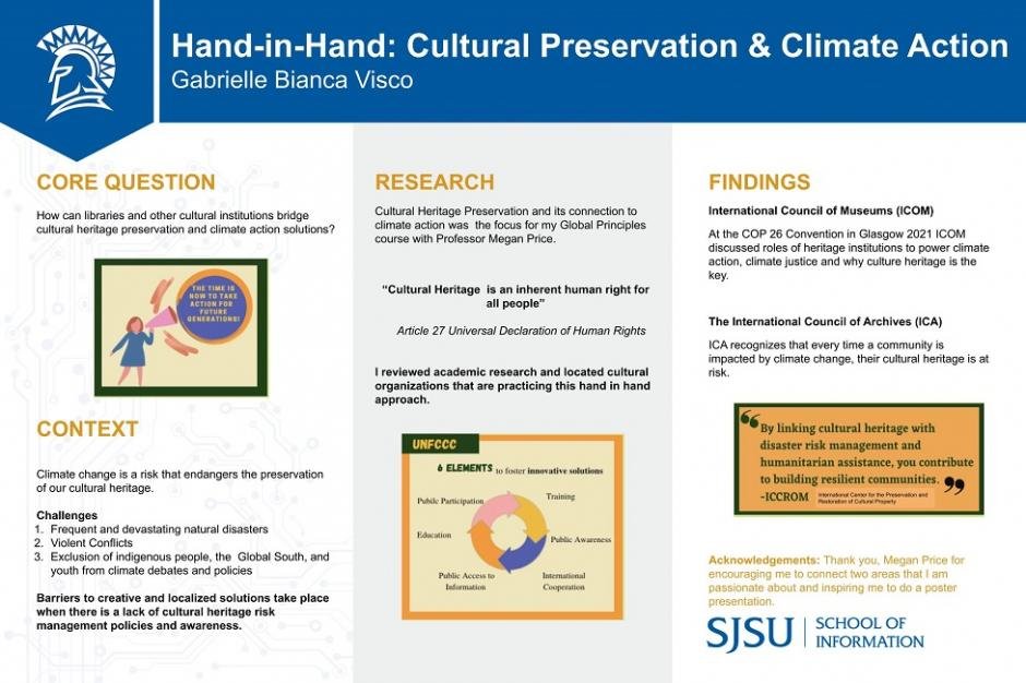 SJSUiSchool's tweet image. Did you miss the poster presentations at our @CalLibAssoc reception? Check out this gallery and learn what our students and alumni are doing in their communities 🖼 bit.ly/3xANb6q

#SJSUiSchool #CLA2022Conference #iSchool