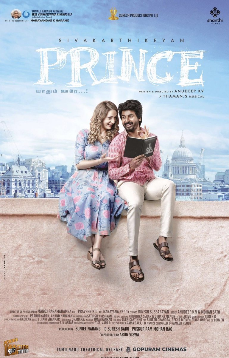 cinemapuff's tweet photo. #PRINCE 🇮🇳🕊🇬🇧
#PrinceFirstLook

@anudeepfilm #MariaRyaboshapka #Sathyaraj sir @MusicThaman @manojdft @premji @Cinemainmygenes @SVCLLP @SureshProdns @ShanthiTalkies @Gopuram_Cinemas #NarayandasNarang @AsianSuniel @SBDaggubati @puskurrammohan @iamarunviswa https://t.co/Izg2Fr5uol