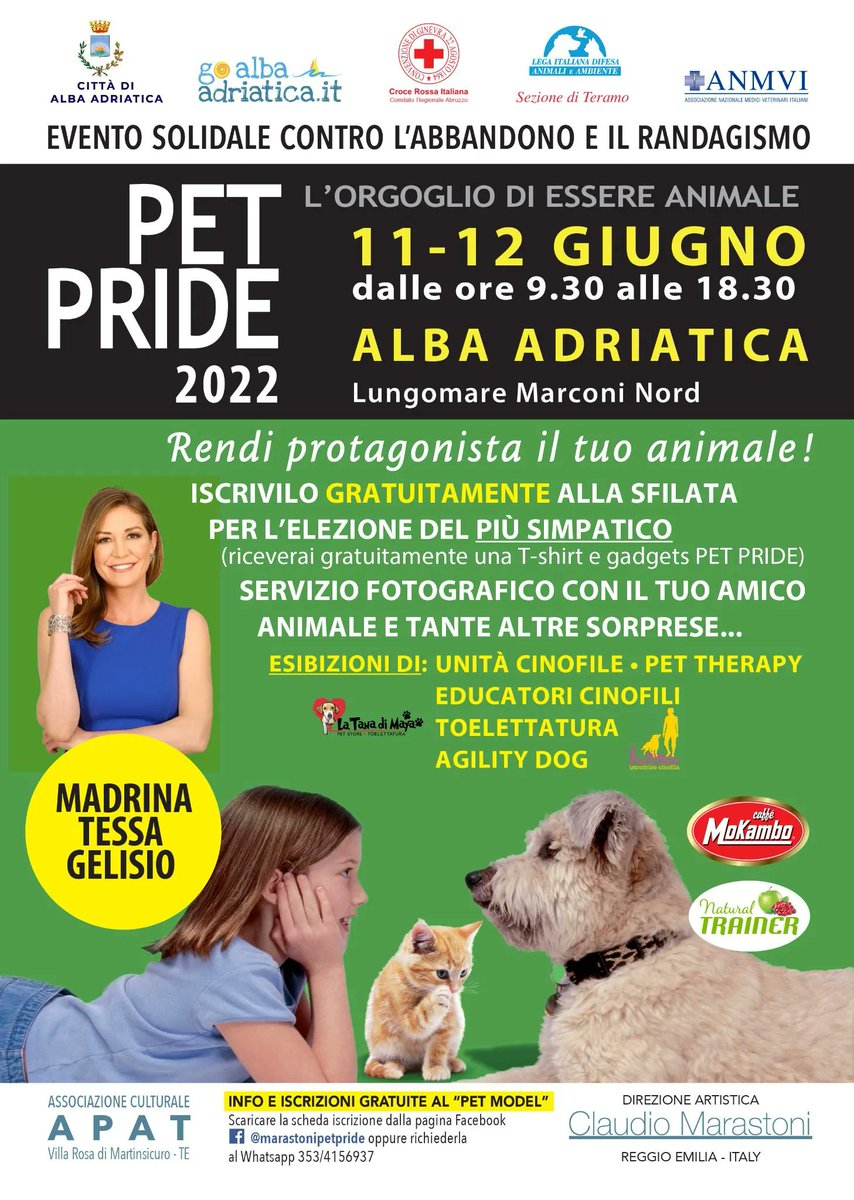 CuccioliCrocche's tweet photo. PET PRIDE: L’orgoglio di essere animali
EVENTO SOLIDALE CONTRO L’ABBANDONO E IL RANDAGISMO
#petpride #albaadriatica https://t.co/ngHMMDKkGY