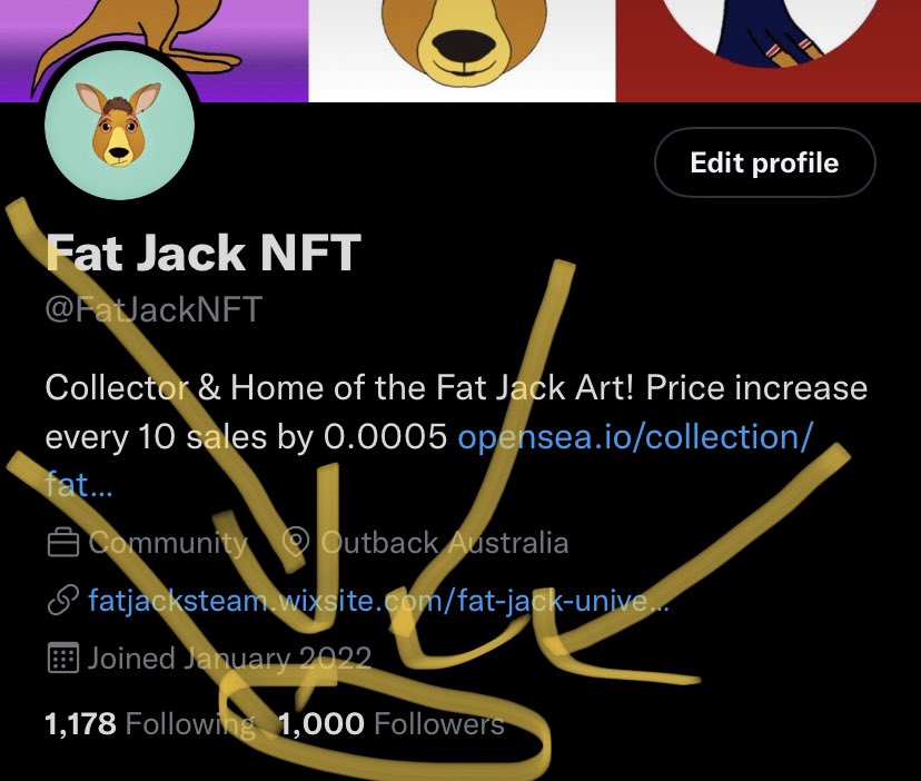 1000 followers 🥳🥳🥳🥳 thank you❤️❤️❤️

I love you all!!

#NFT #NFTCommunity #NFTcollector
