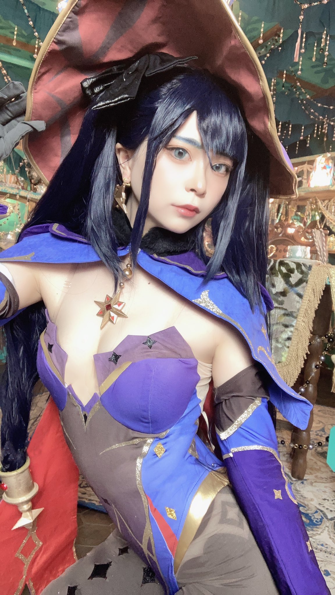 トップ コスプレ 【最終値下げ】原神 モナコスプレ 衣装+靴+ウィッグ