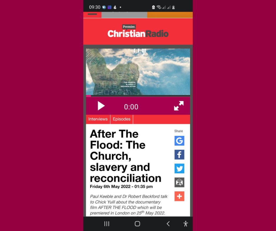 atfdocumentary's tweet image. &quot;After the Flood&quot; on the radio with the lovely @chickyuill1 #ATFdoc premierchristianradio.com/Shows/Weekday/…