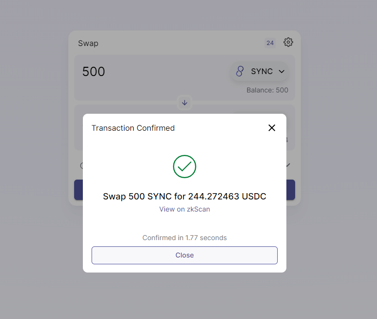 #L222 #zkSync #Layer2 #ZKRollup #testnet #Ethereum #DeFi Join discord: discord.com/invite/6zy2c9Y…
