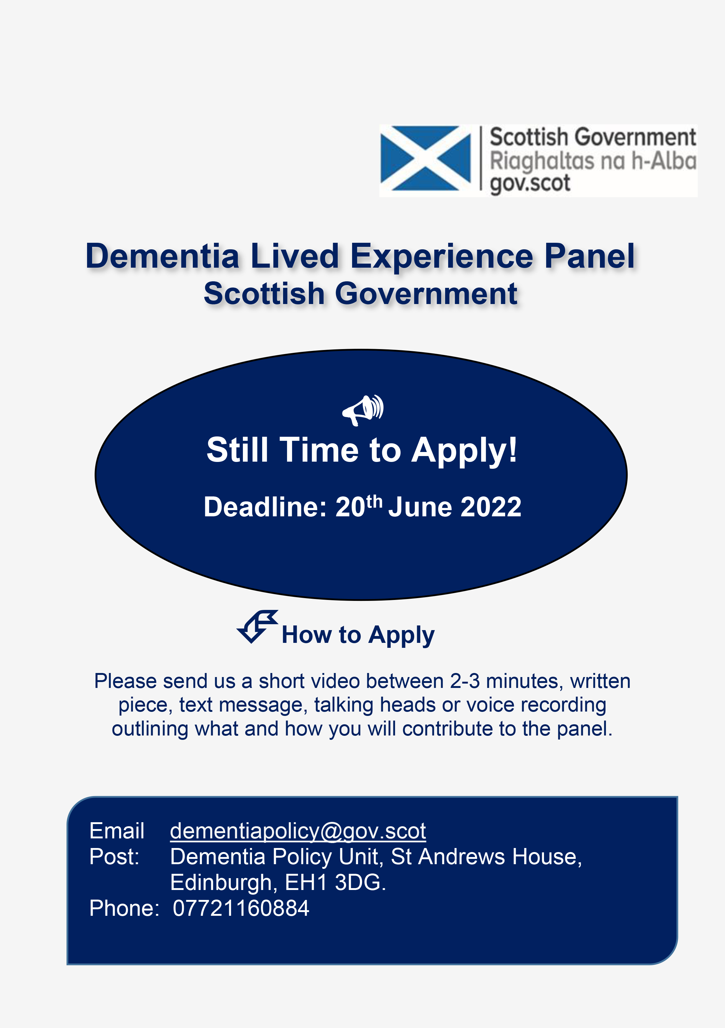 Scottish Government Dementia Policy on Twitter "Just a wee reminder