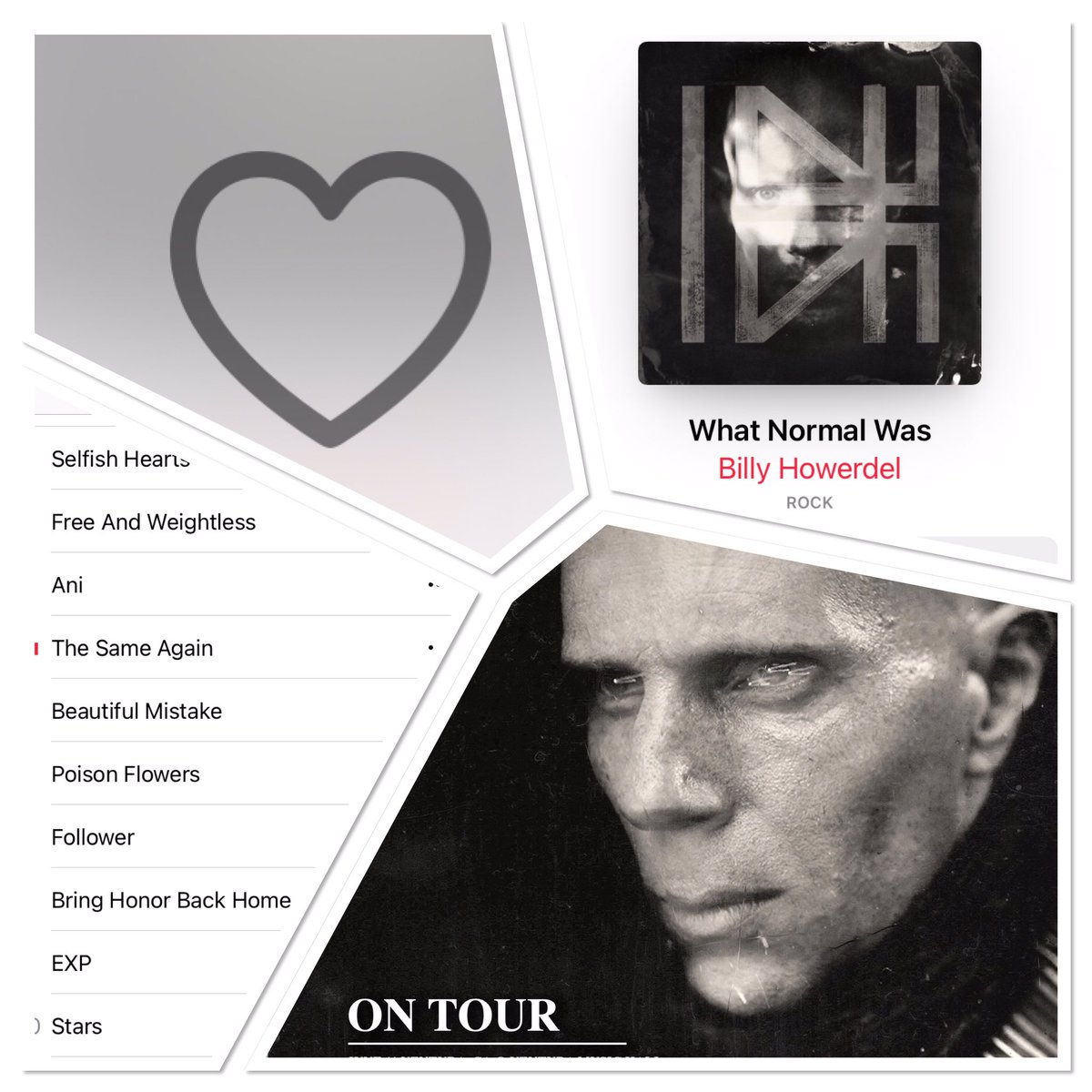 MBerlea's tweet photo. Out now and on repeat!! Happy release day, @billyhowerdel !! 🤘☀️♥️ #whatnormalwas #billyhowerdel also, on tour w/ @Revolvermag ❤️‍🔥 go out and see / hear the loveliest voice ♥️ https://t.co/yUNDN7NZZE