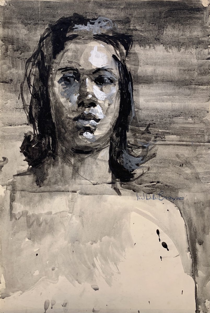 FidraFineArt's tweet photo. #Drawing
Open today 11-4pm
#NeilDallasBrown taught at DJCA Dundee and then at Glasgow School of Art. Alan Connell, Nicola Carberry & Joe Urie in the current exhibition were taught by him.
Who else out there had him as a tutor?
Model, Portrait (1960), Ink & Gouache, 38x56cm https://t.co/M1RvLGz0o6