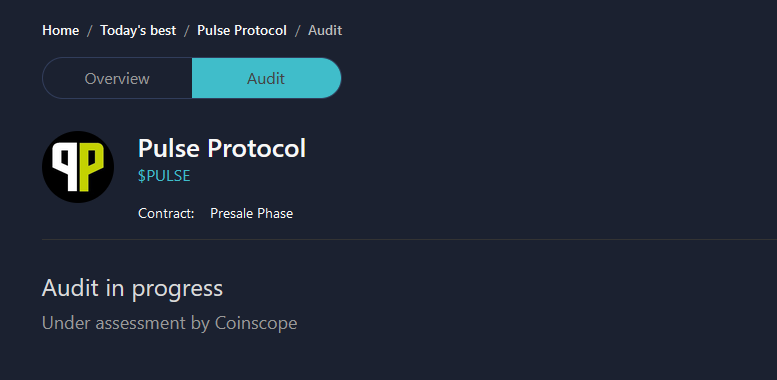 Pulse_Protocol's tweet photo. We are proud to announce that our contract is currently being audited by @cyberscope_io 

#BSC #passiveincome #DeFi #DeFiProject #APY #AUTOSTAKING #crypto #Presale https://t.co/Kv6N3Gpp4G