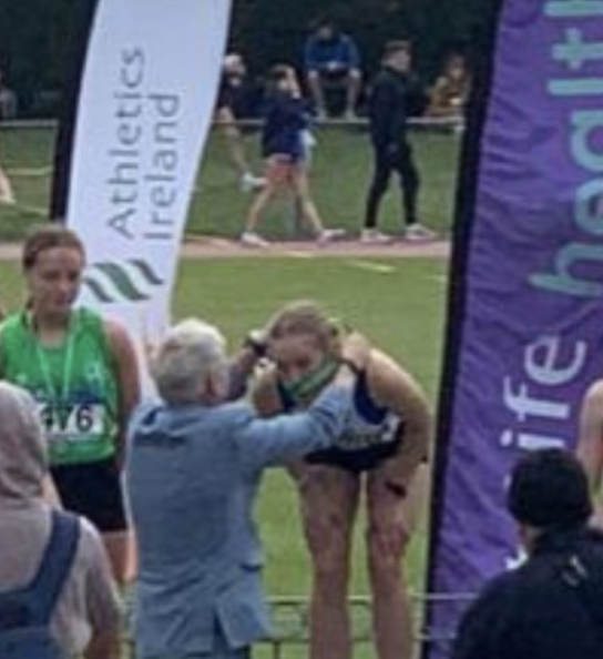 gcmhuireag's tweet image. Comhghairdeas le Natalia Golka(2AG) ar an🥇sa chliathrás 75m &🥈sa 200m sa chomórtas Lúthchleasaíocht Uile Éireann. Congratulations to Natalia Golka who won a gold medal in the Junior 75m hurdles and a silver medal in the Junior 200m in the All-Ireland schools Athletics.👏👏👏