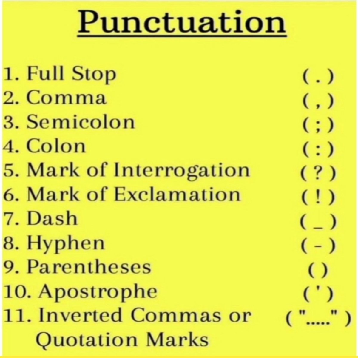 EnglishLesson's tweet image. Punctuation marks