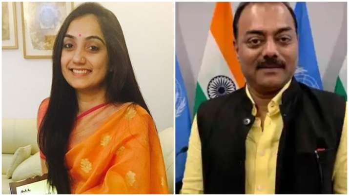 SyedAlisher20's tweet photo. Nupur sharma and naveen Jindal officials of fascist bjp has given derogatory statements on the life of our Holy Prophet Muhammad (S. A. W) shame on both of you. https://t.co/ZEolpmCMbE