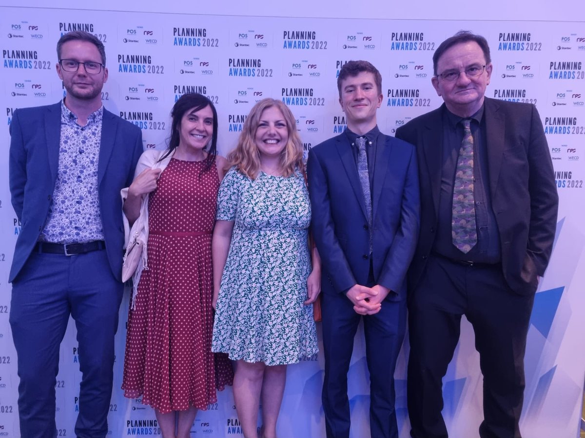 LP_localgov's tweet photo. Great fun to see everyone at the #PlanningAwards last night, and so proud that our joint submission with @mkcouncil was highly commended.🏆
#addressingclimatechange #sustainableSPD #loveMK https://t.co/9LEqejMHP3
